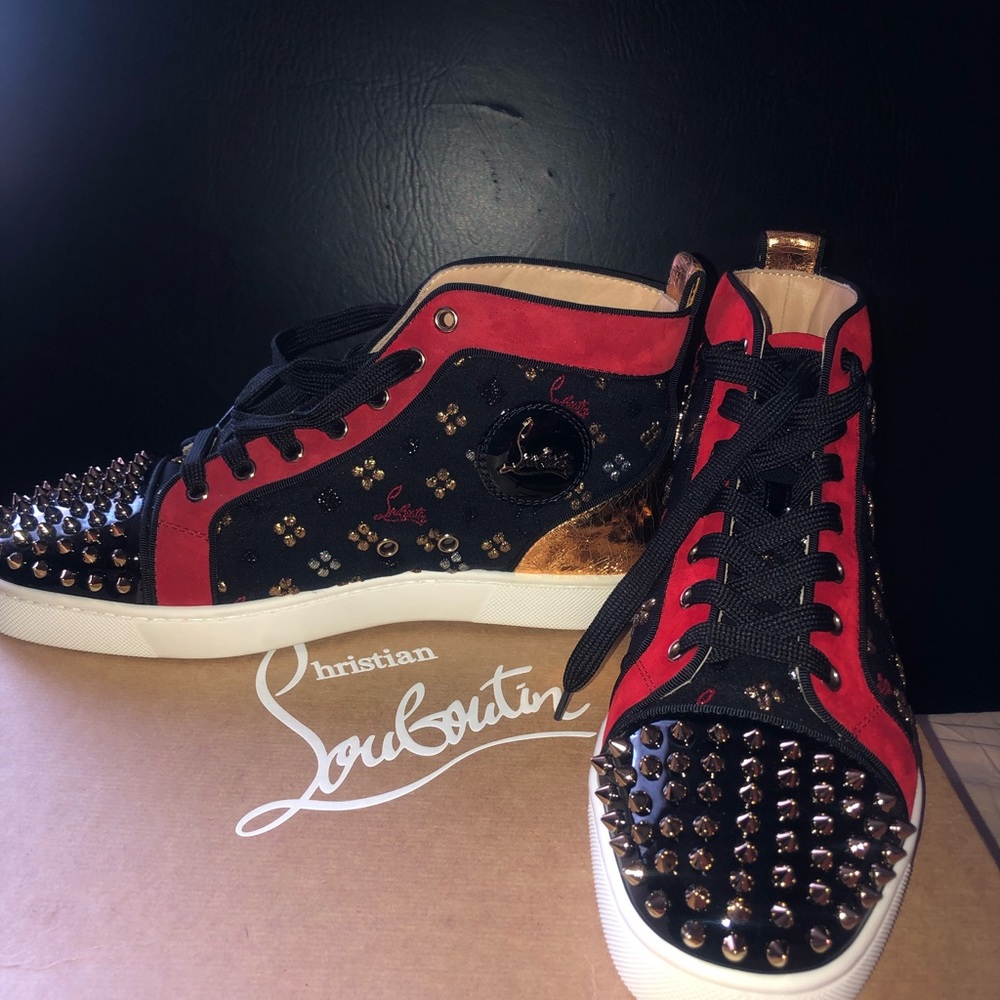 Christian Louboutin Spikes Flat Orlato Pat/Jacques